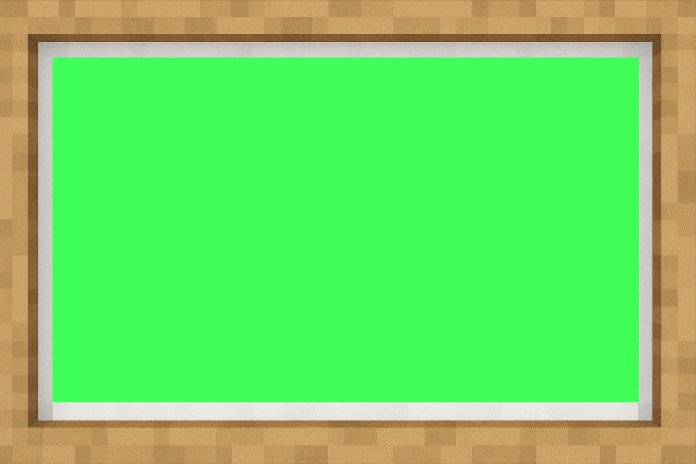 Lavagna verde in stile Minecraft